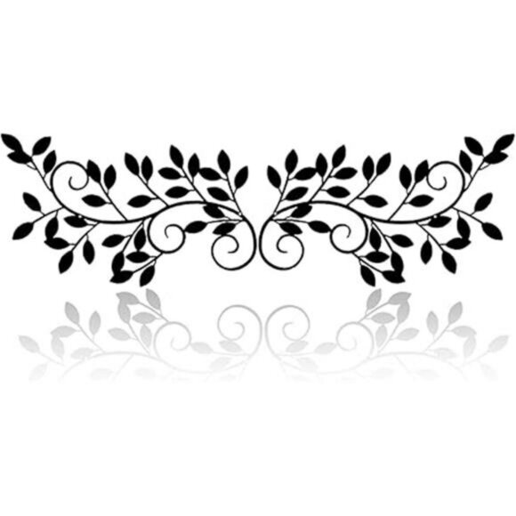 Metal Tree Leaf Wall Decor Set Wrought Iron Branch Art for Living Room Door - Picture 7 of 7